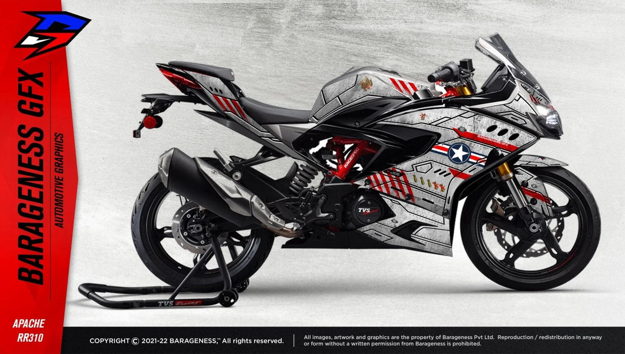 Barageness - TVS RR310  Automotive Graphics