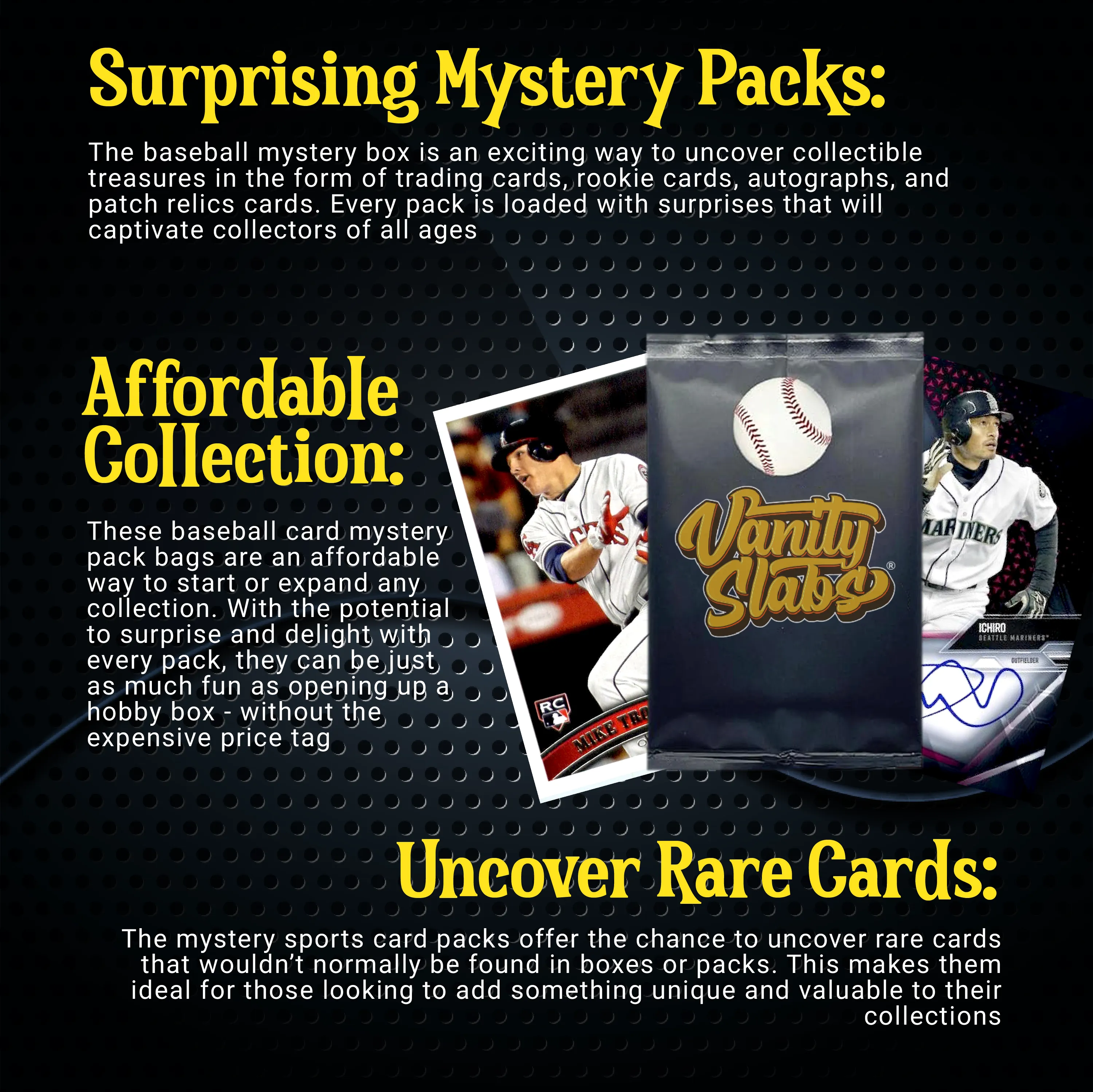 Baseball Mystery Pack (Random Autographed, Relic & Rookies Trading Cards)