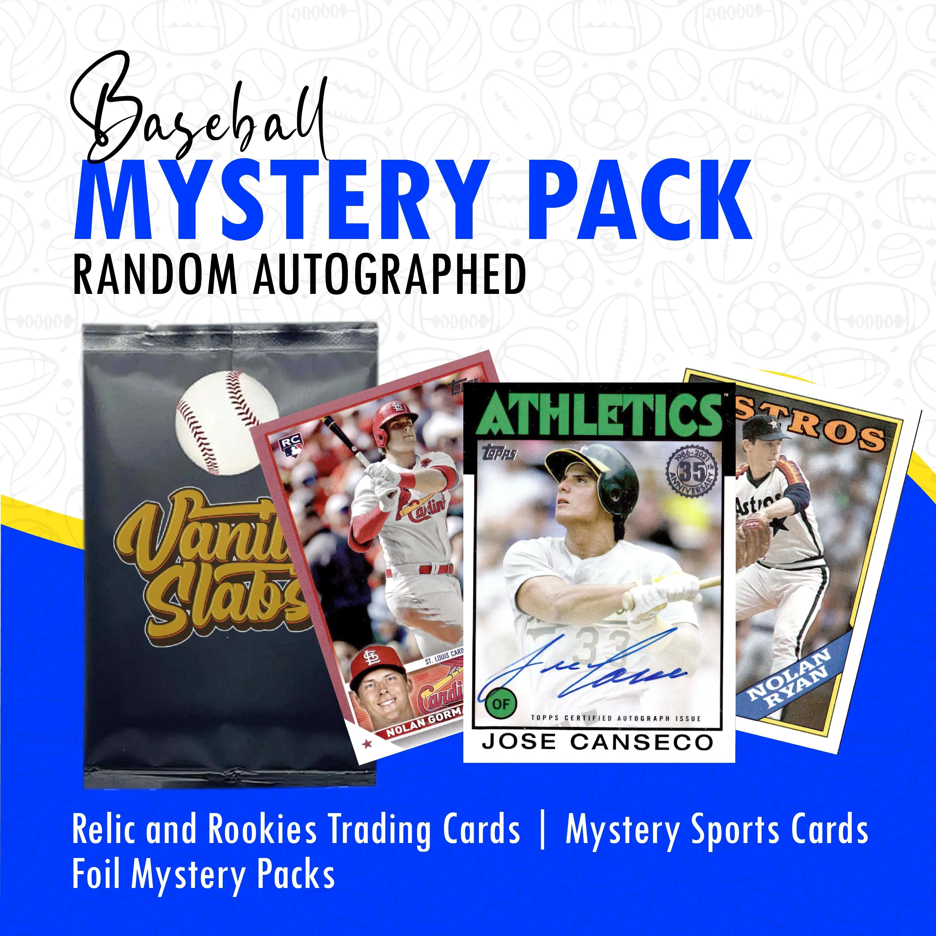 Baseball Mystery Pack (Random Autographed, Relic & Rookies Trading Cards)