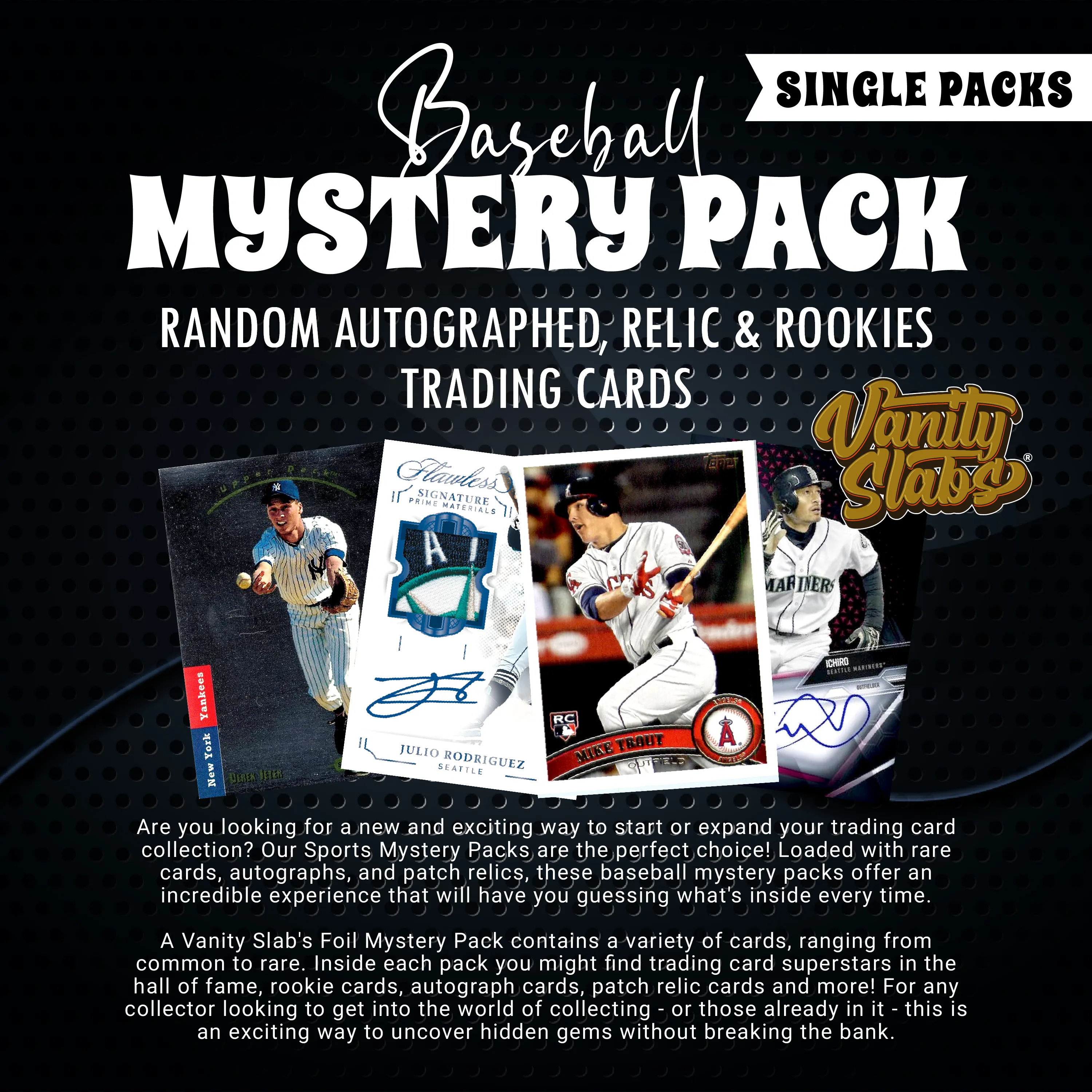 Baseball Mystery Pack (Random Autographed, Relic & Rookies Trading Cards)