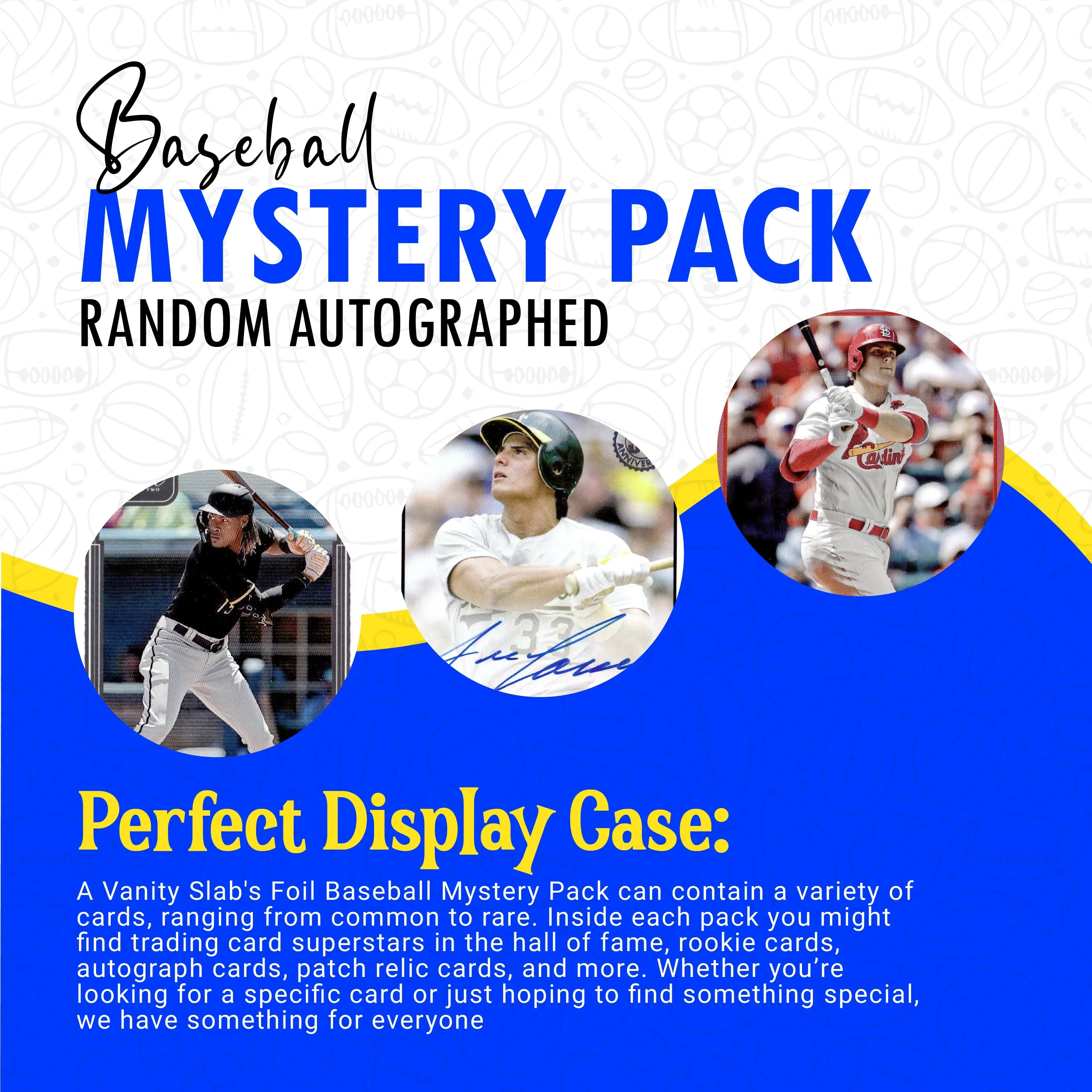 Baseball Mystery Pack (Random Autographed, Relic & Rookies Trading Cards)