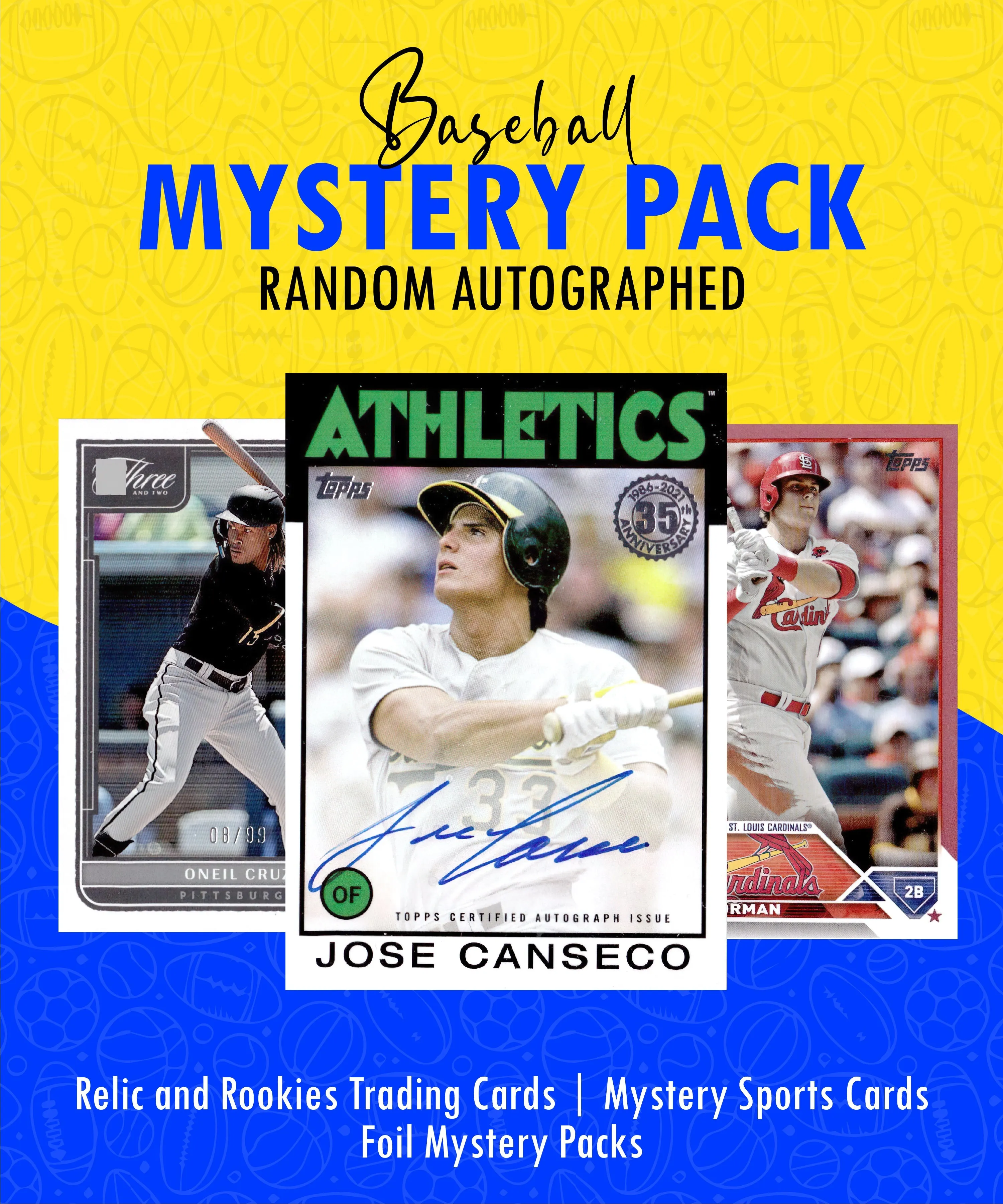 Baseball Mystery Pack (Random Autographed, Relic & Rookies Trading Cards)