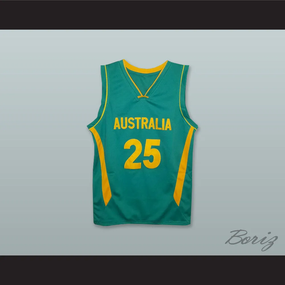Ben Simmons 25 Australia National Team Green Basketball Jersey