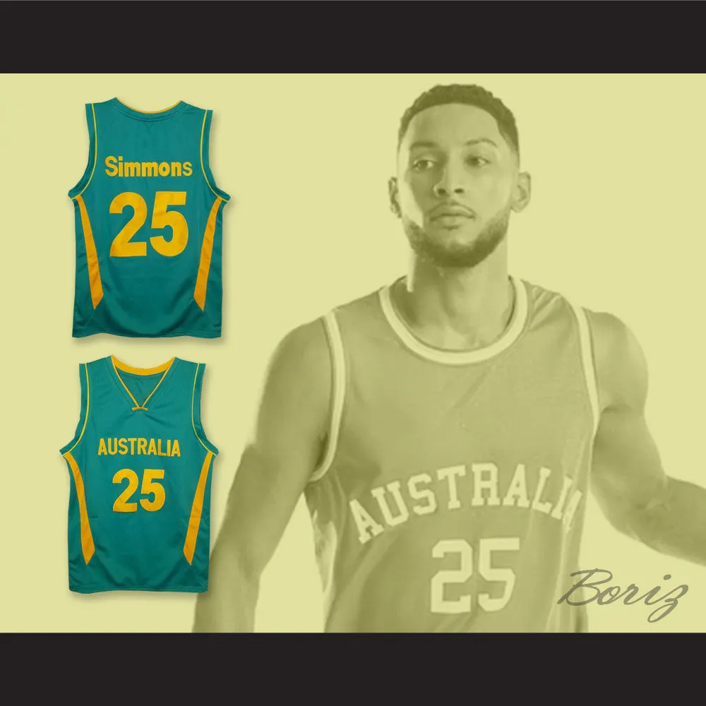 Ben Simmons 25 Australia National Team Green Basketball Jersey
