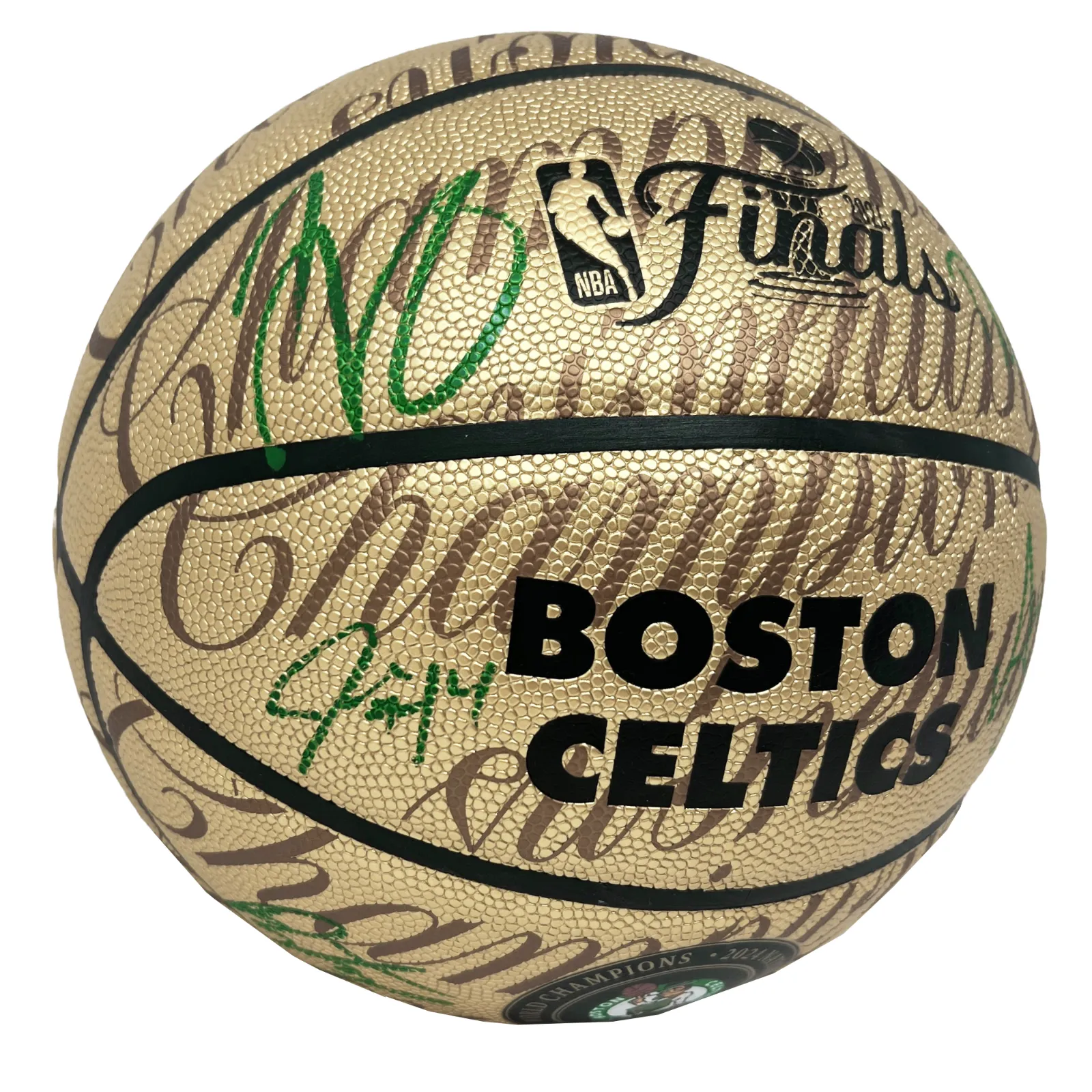 Boston Celtics Team Signed Gold LE Basketball Tatum/White/Horford  Fanatics/JSA