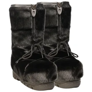 Bottes en fourrure de loup marin "Style damier" - Femme