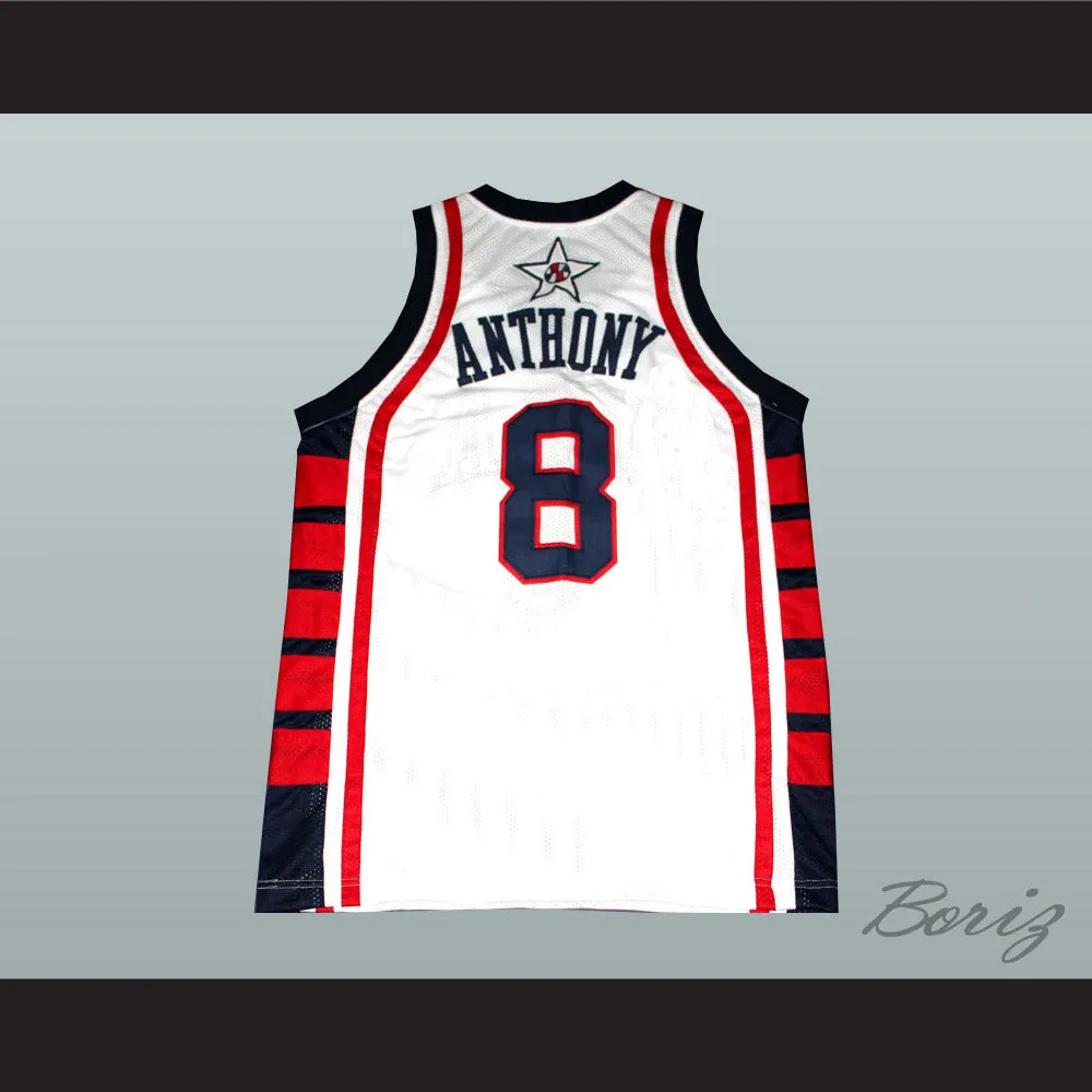 Carmelo Anthony 8 USA National Team White Basketball Jersey