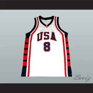 Carmelo Anthony 8 USA National Team White Basketball Jersey