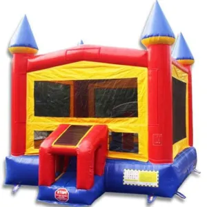 Castle Module Bounce House in Red Blue and Yellow