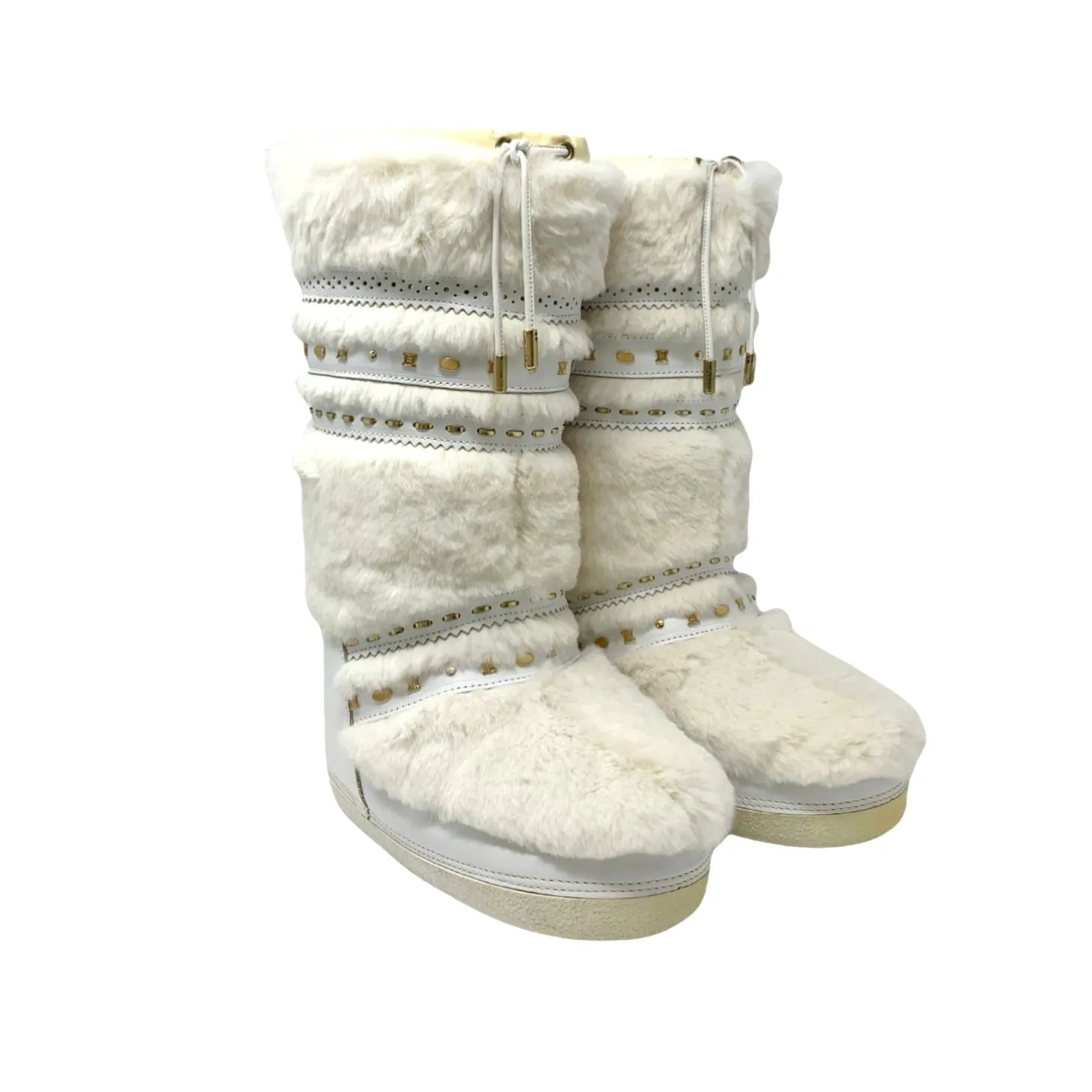 Celine Logo Fur Winter Boots