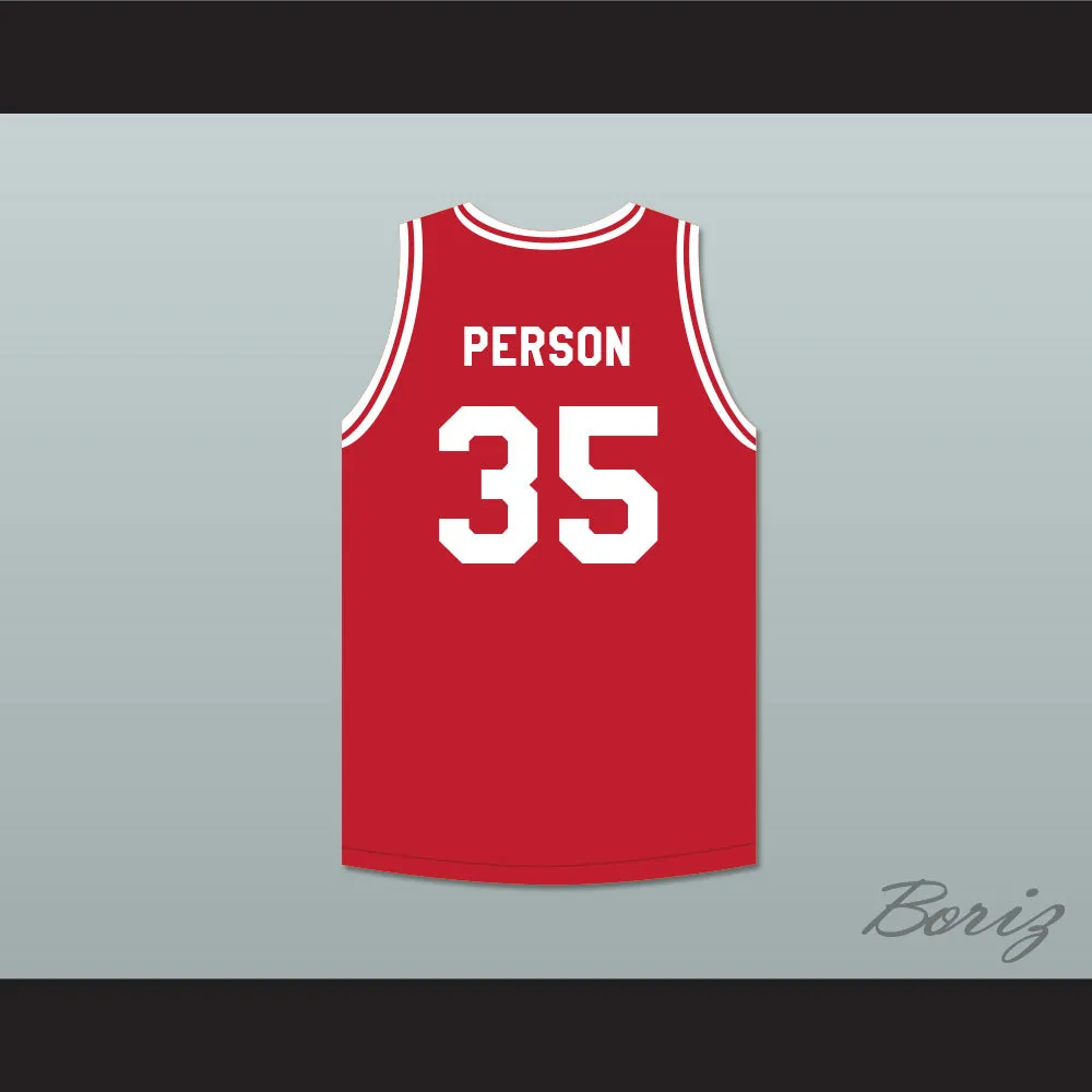 Chuck Person 35 Push Excel Pro Basketball Classic Red Basketball Jersey 1988 Charity Event