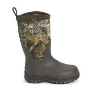 CLMBRG2-4-Brn Camo Muck Boot Kids Rugged II