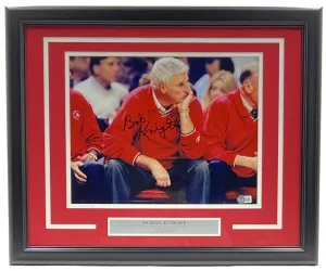 Coach Bob Knight Signed Framed 11x14 Indiana Hoosiers Photo BAS