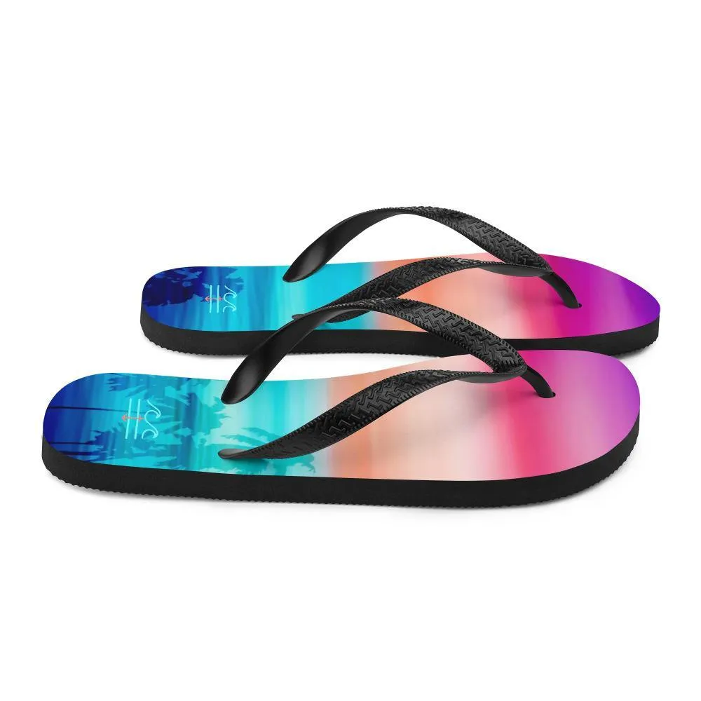 Coastal Crue Sunset Palms Flip-Flops