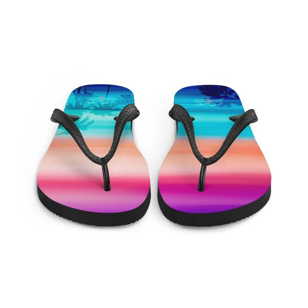 Coastal Crue Sunset Palms Flip-Flops