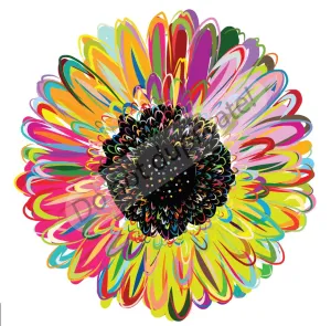 Colorful Flower Vinyl Heat Transfer