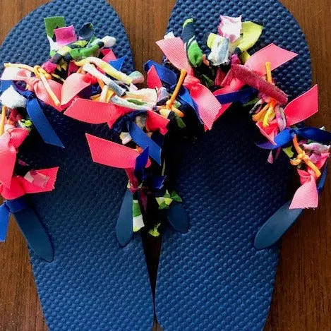 Custom Rag Flip Flops