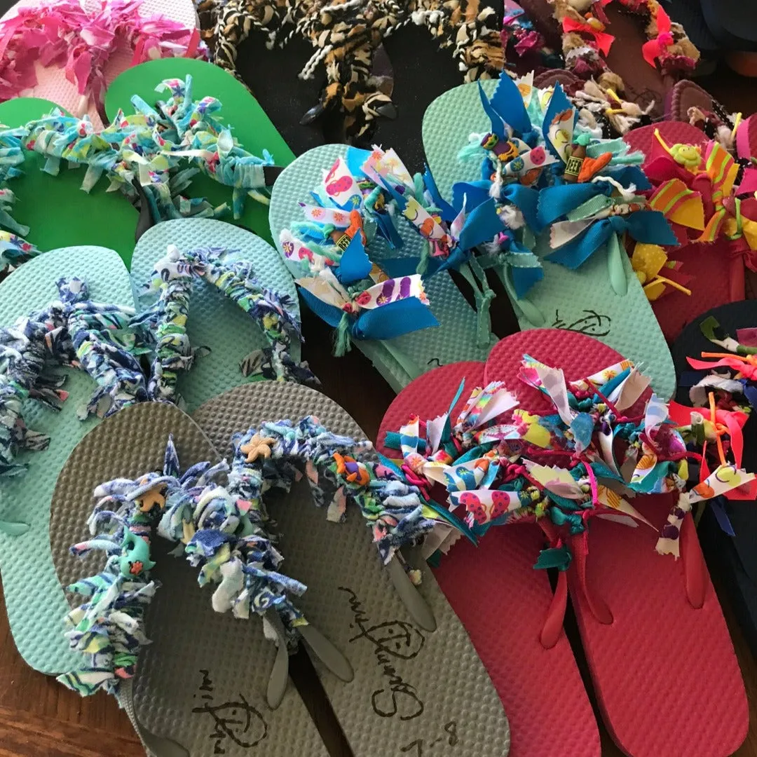 Custom Rag Flip Flops