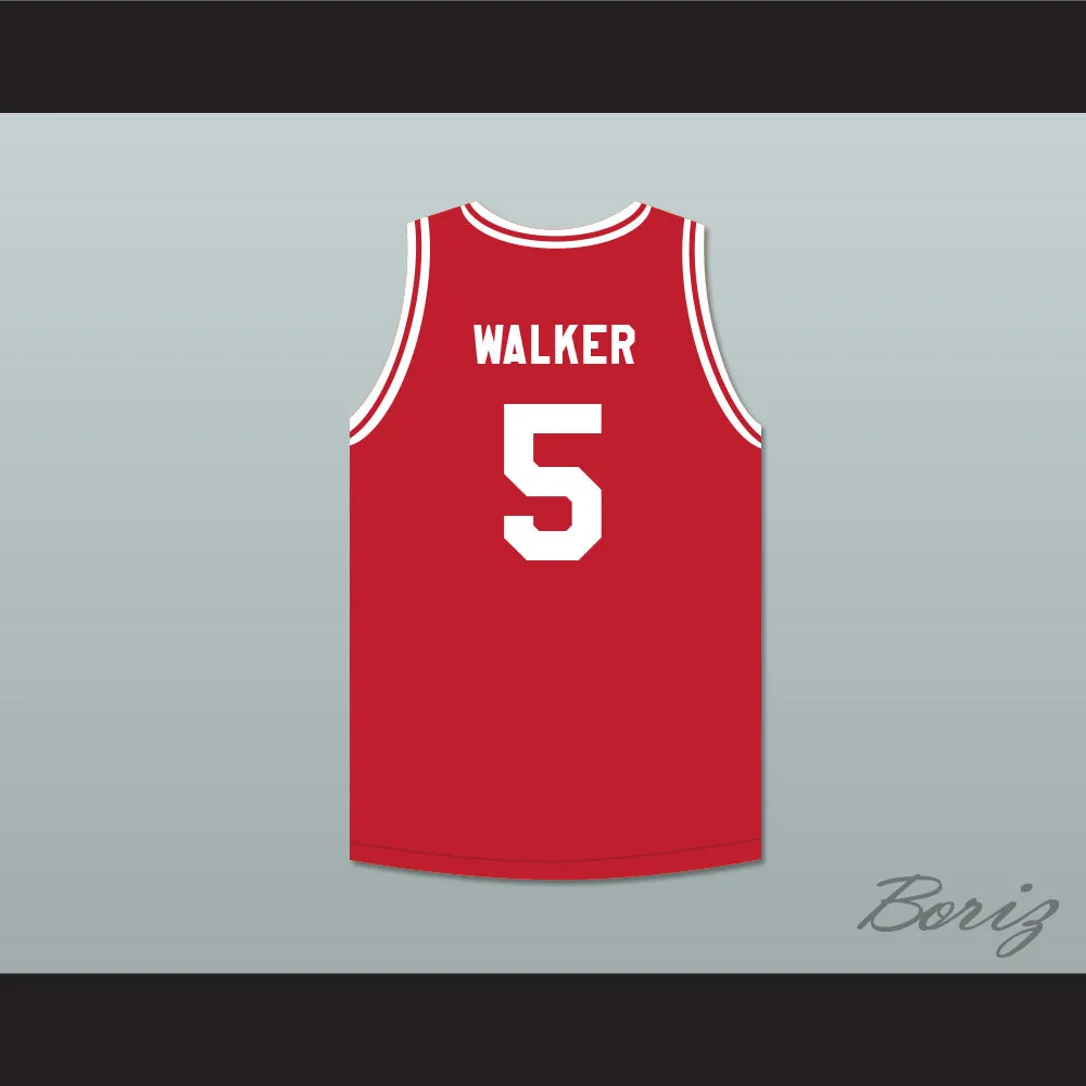 Darrell Walker 5 Push Excel Pro Basketball Classic Red Basketball Jersey 1988 Charity Event