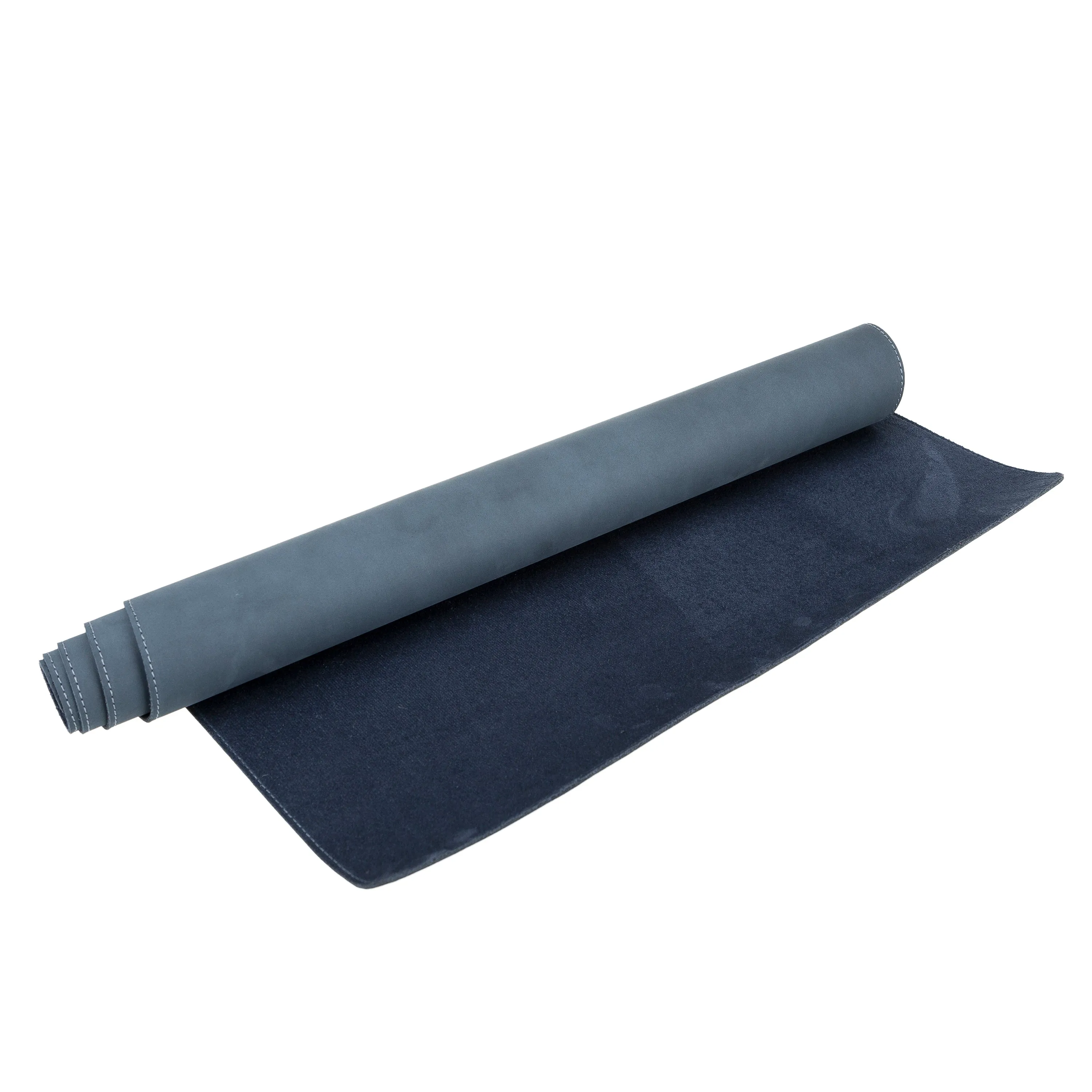 DelfiCase Genuine Blue Leather Deskmat, Computer Pad, Office Desk Pad