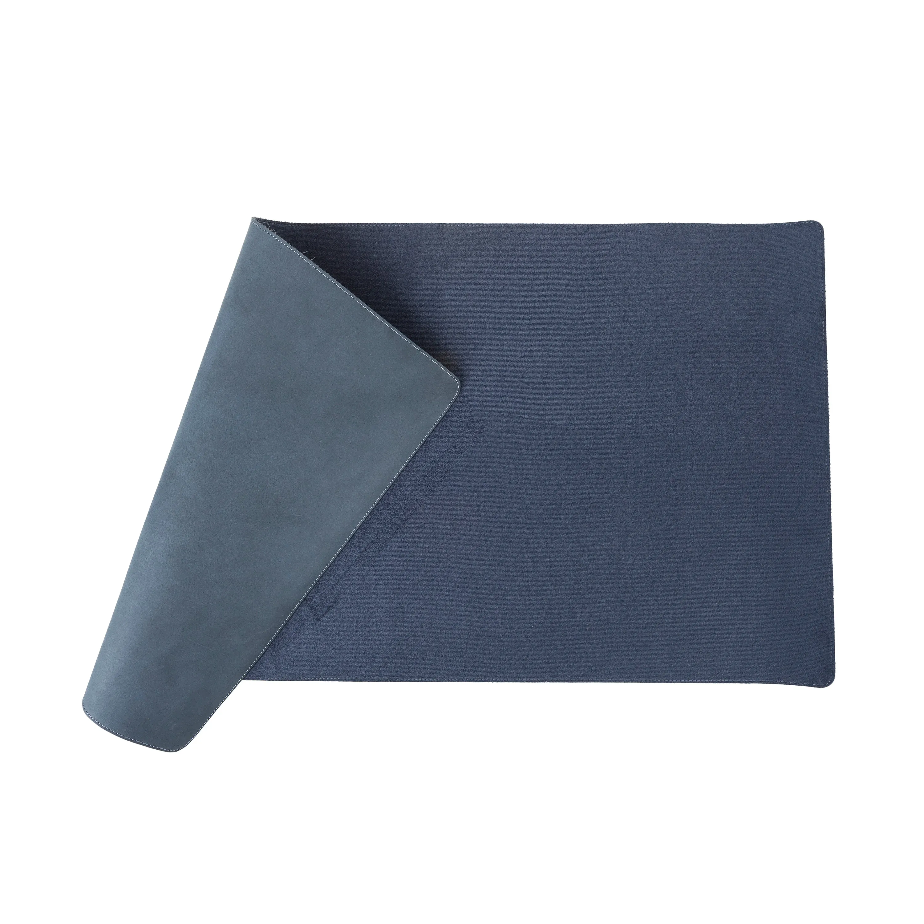 DelfiCase Genuine Blue Leather Deskmat, Computer Pad, Office Desk Pad