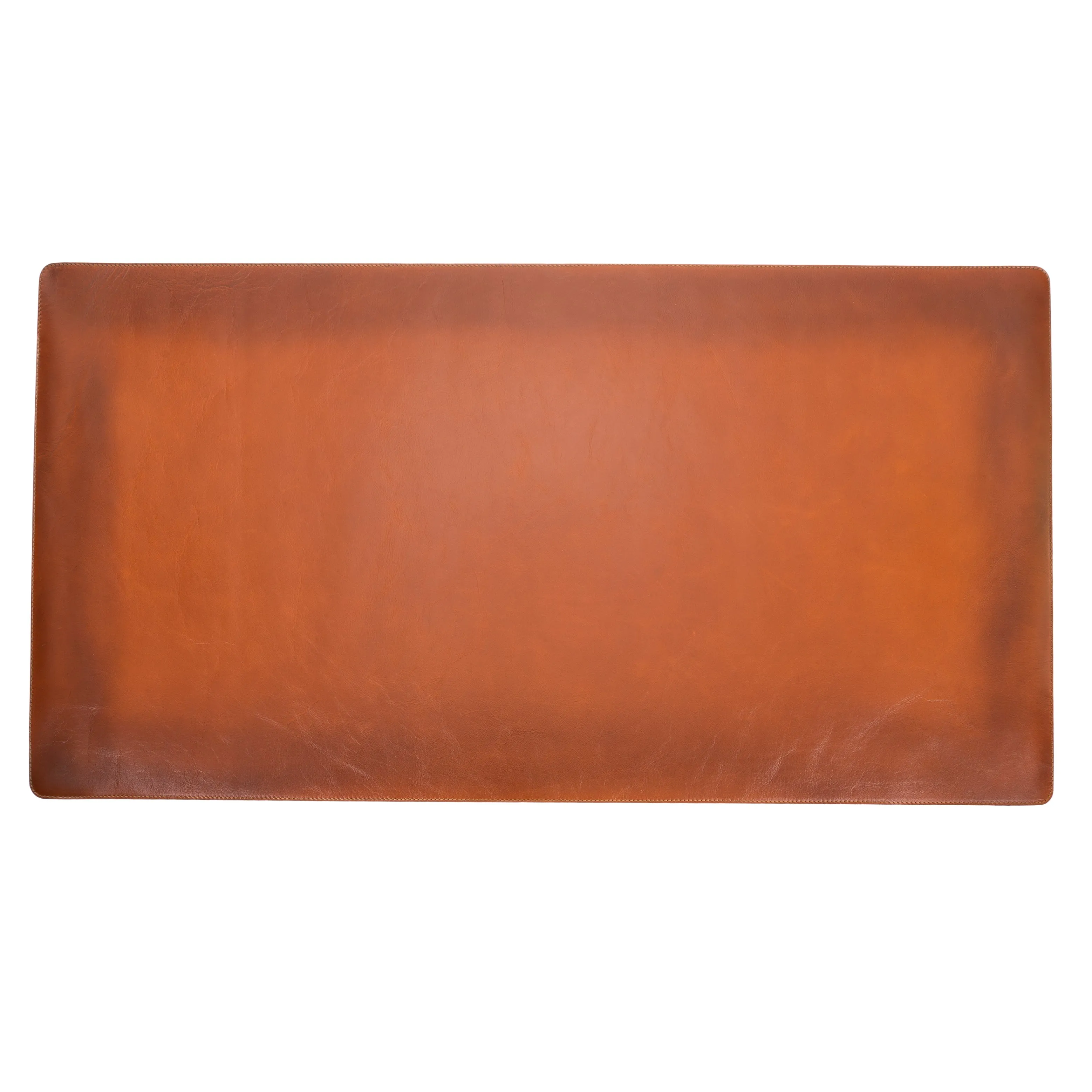DelfiCase Genuine Brown Leather Deskmat, Computer Pad, Office Desk Pad
