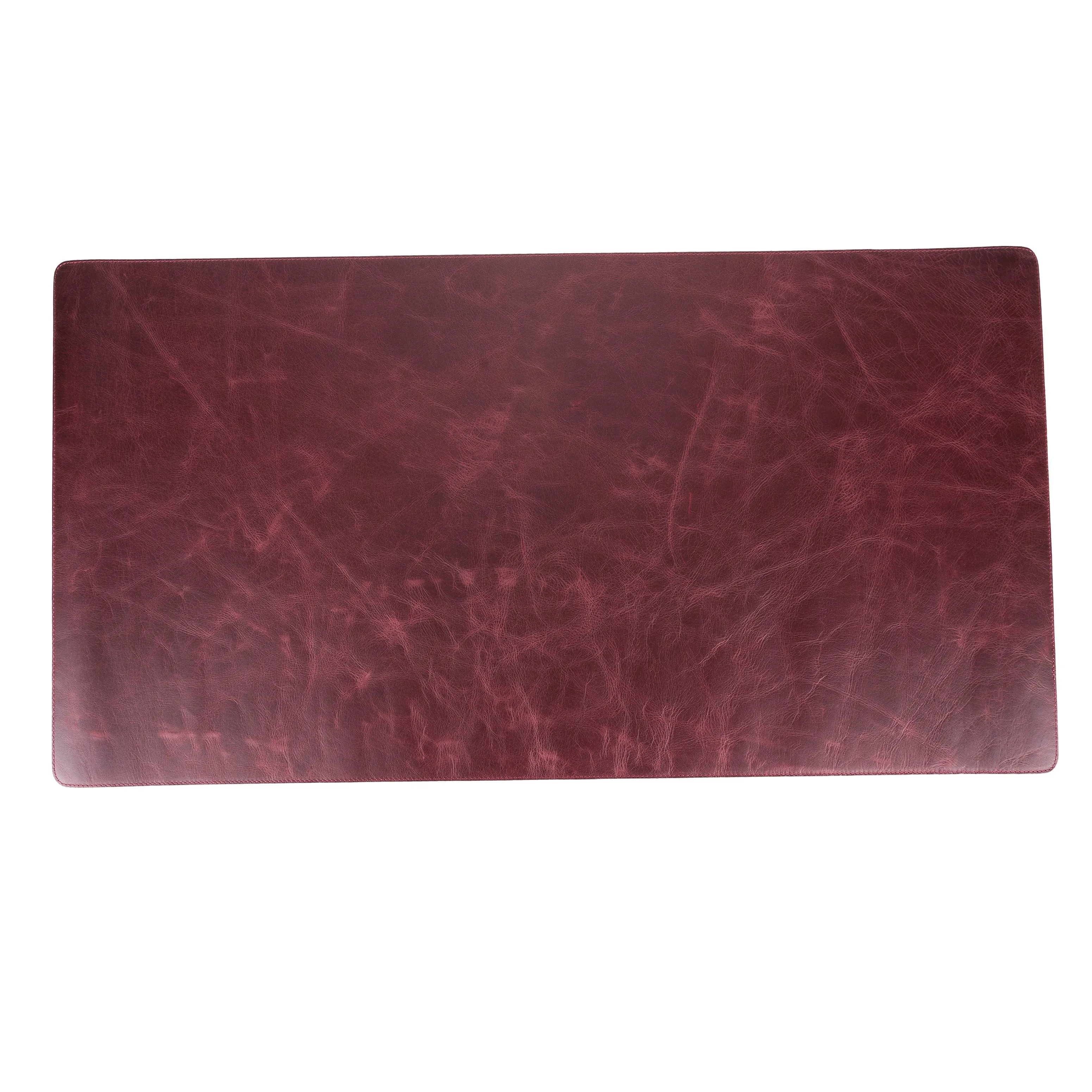 DelfiCase Genuine Cherry Leather Deskmat, Computer Pad, Office Desk Pad