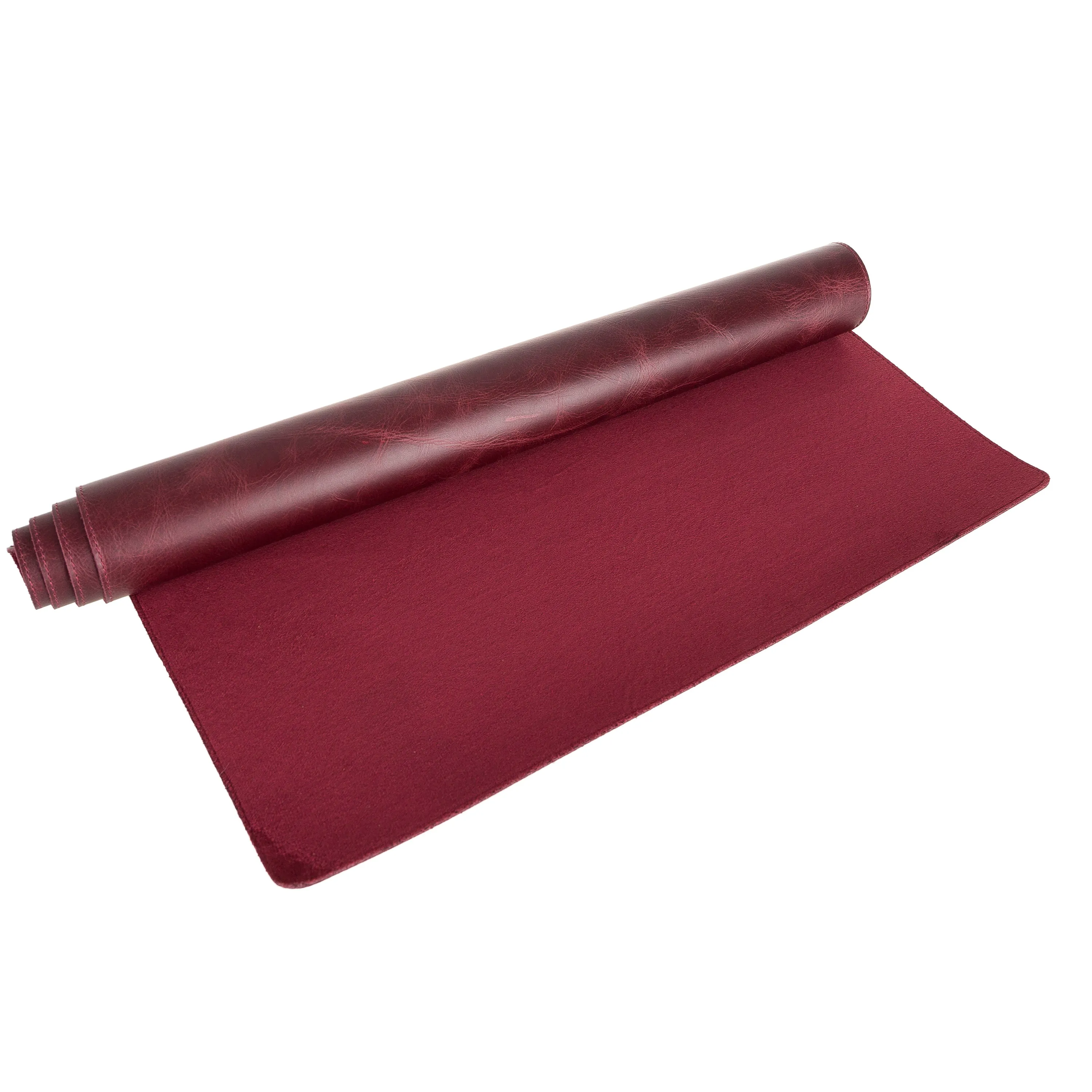 DelfiCase Genuine Cherry Leather Deskmat, Computer Pad, Office Desk Pad