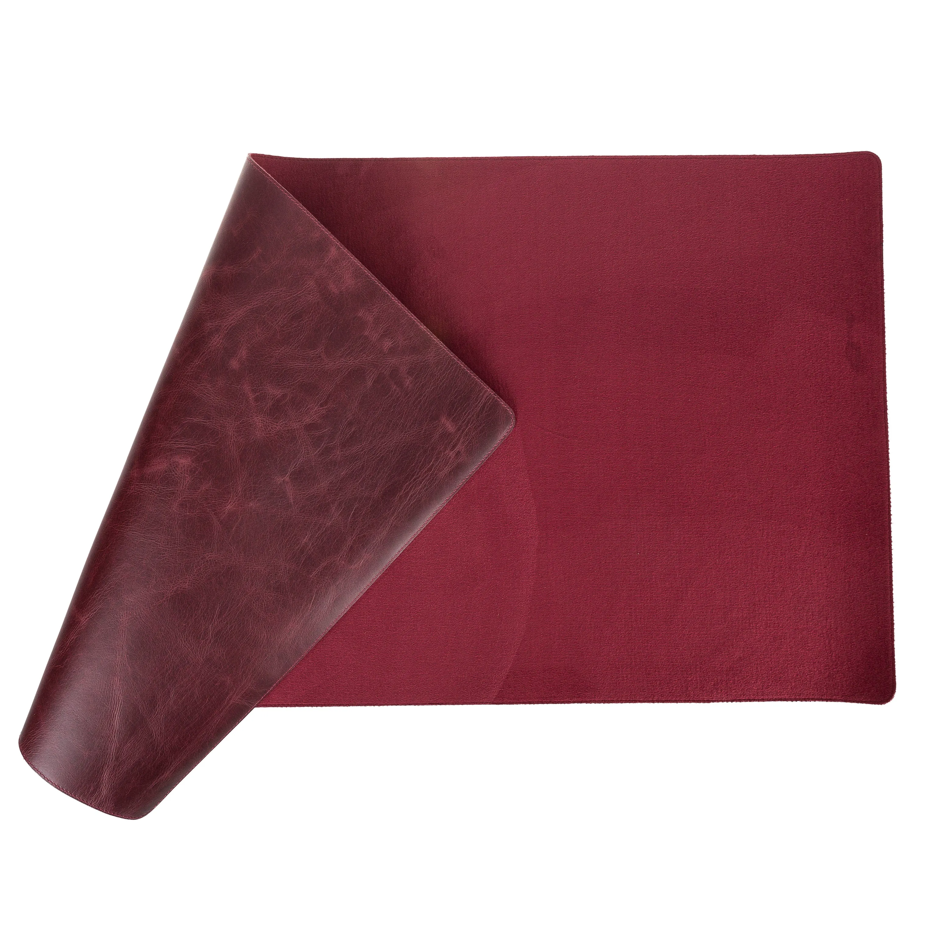 DelfiCase Genuine Cherry Leather Deskmat, Computer Pad, Office Desk Pad
