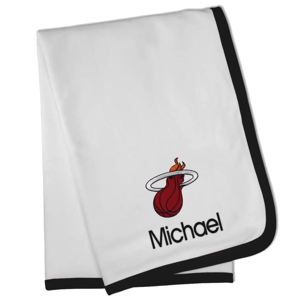 Designs by Chad and Jake Miami HEAT Custom Knit Baby Blanket