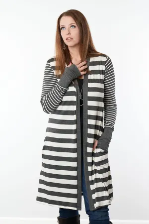 Don't Waste A Moment Striped Cardigan