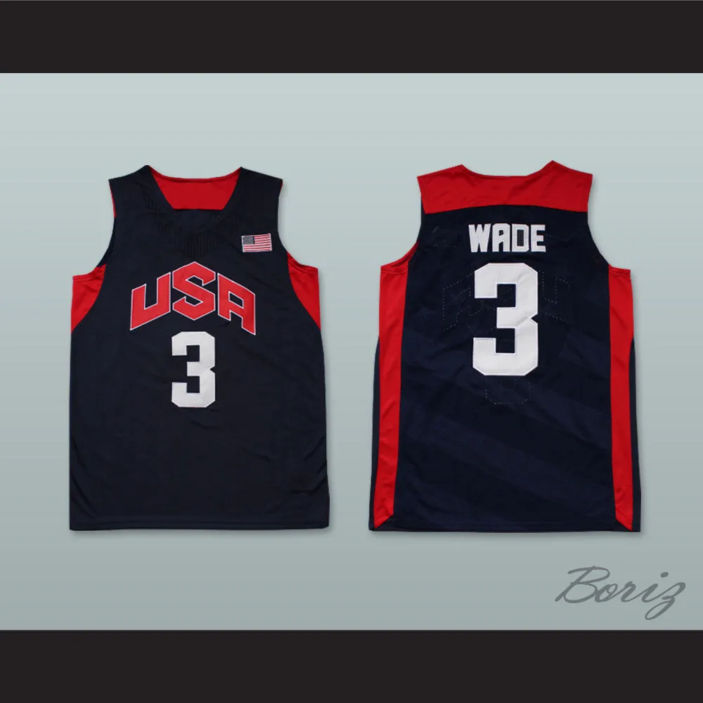 Dwyane Wade 3 Team USA Basketball Jersey