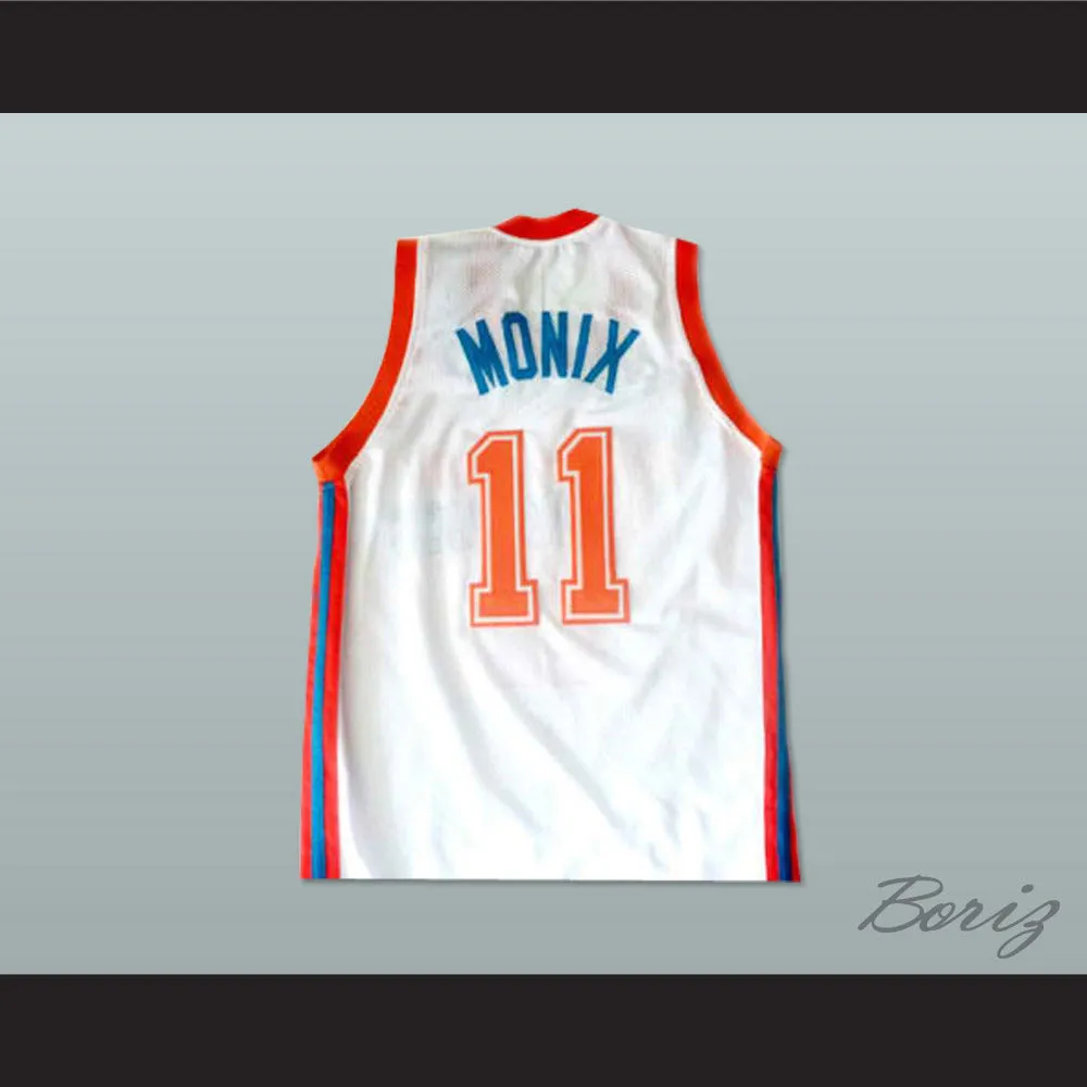 Ed Monix 11 Flint Tropics White Basketball Jersey Semi Pro