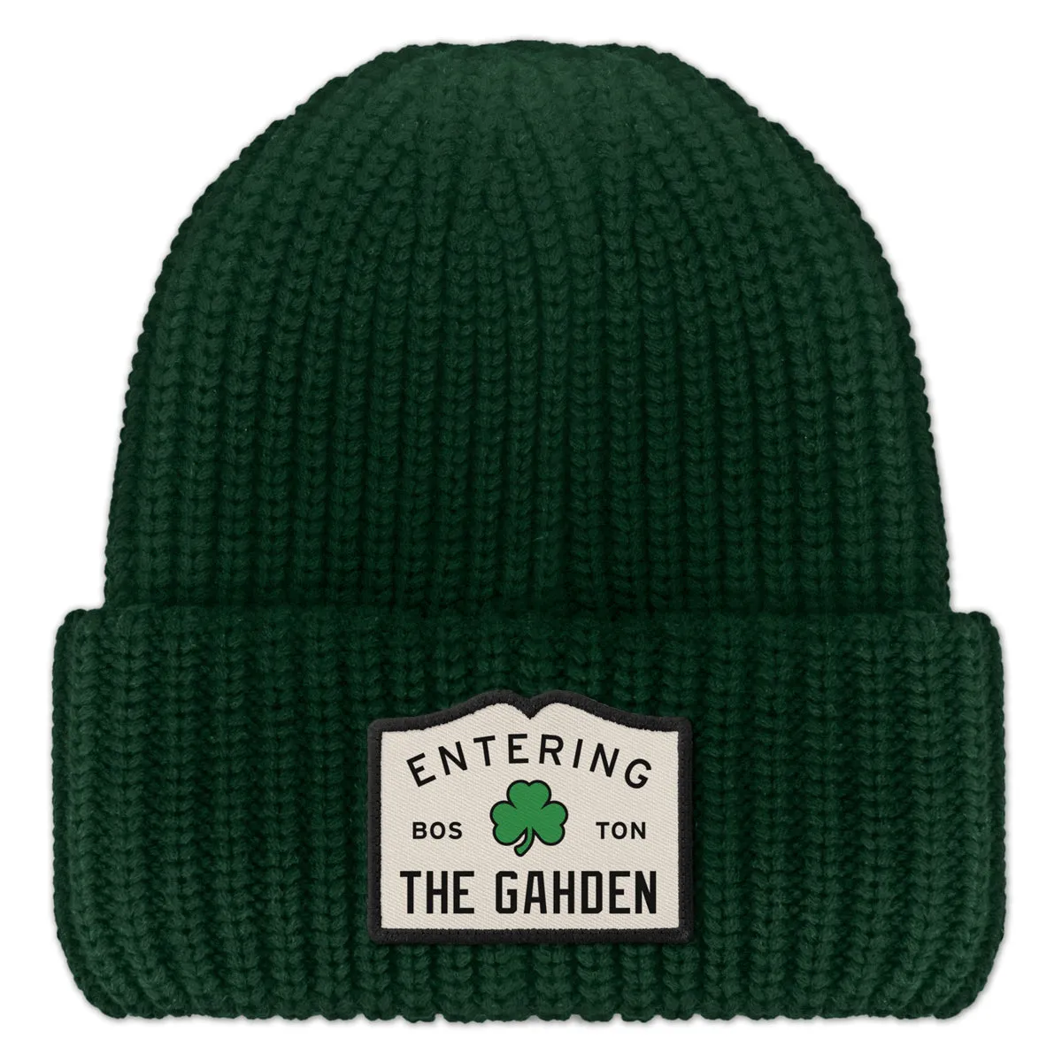 Entering The Gahden Shamrock Patch Chunky Knit
