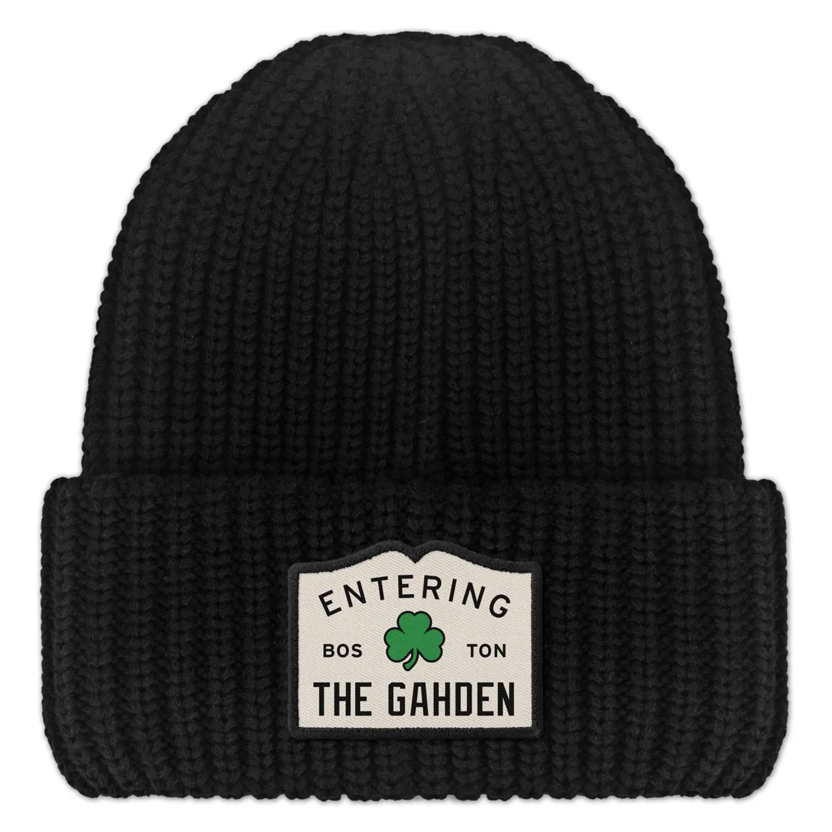 Entering The Gahden Shamrock Patch Chunky Knit