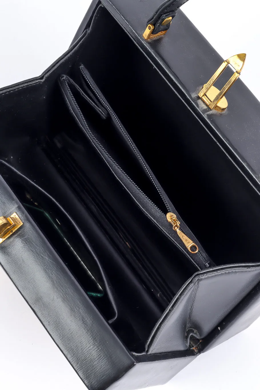 European Crest Leather Box Bag