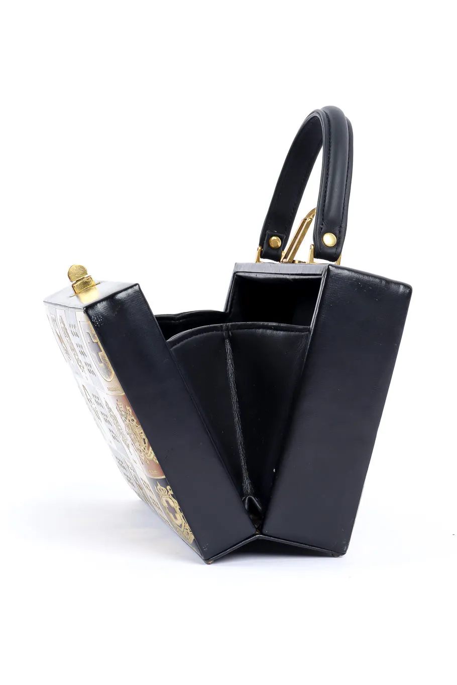 European Crest Leather Box Bag