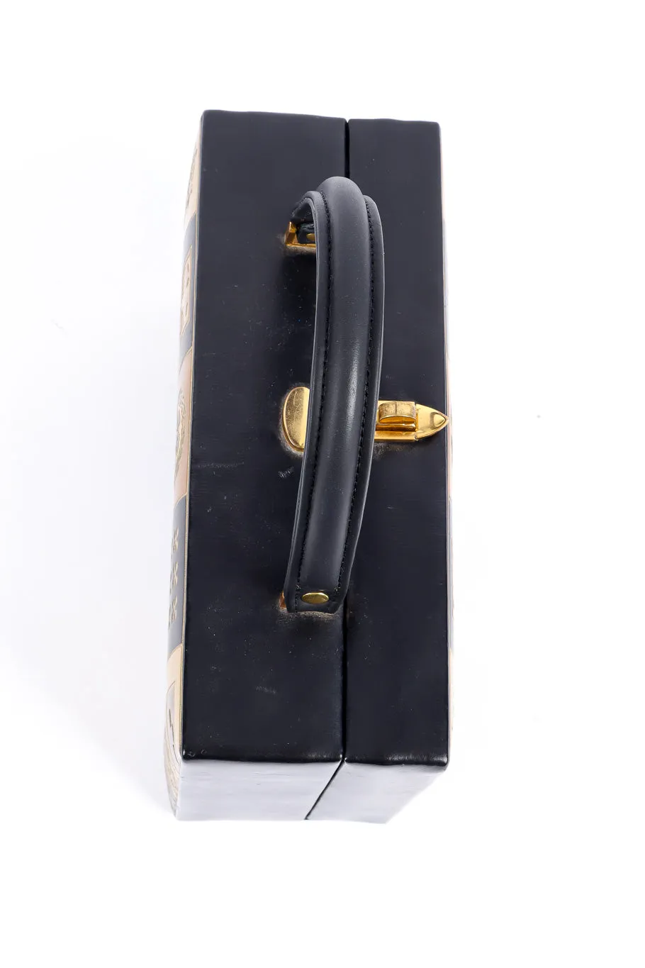 European Crest Leather Box Bag
