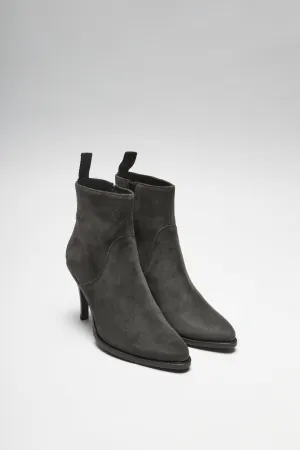 EVA Damen Grau Lederstiefelette