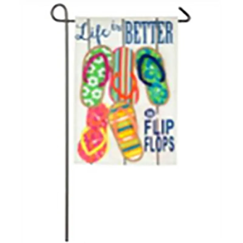 Evergreen Life Is Better In Flip Flops Flag Combo Kit, 18'' x 12.5'' inches