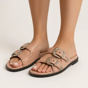 Famous Taylor Swift  Slider Sandals - Blush