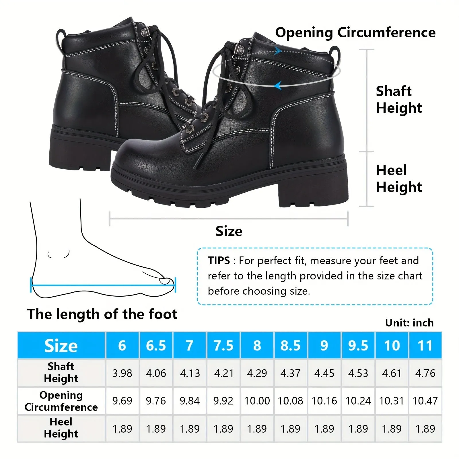 Faux Leather Motorcycle Boots with Side Zipper – Durable & Stylish