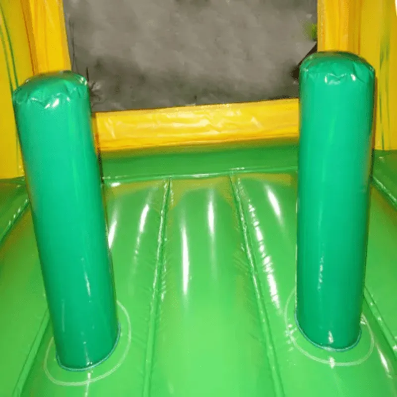 Fiesta Castle Bounce House in Green and Yellow