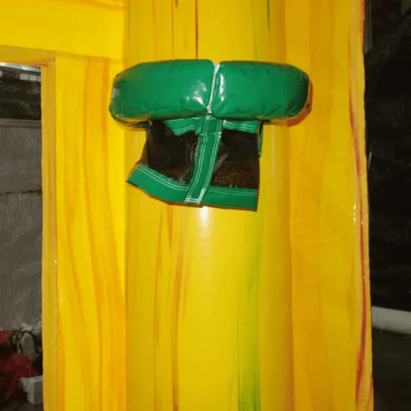 Fiesta Castle Bounce House in Green and Yellow