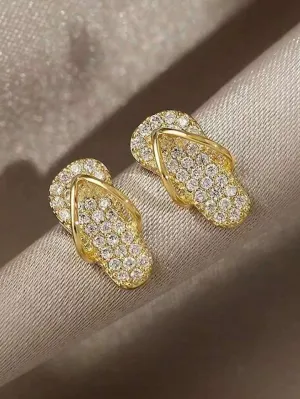 FLIP FLOP STUD EARRINGS - GOLD