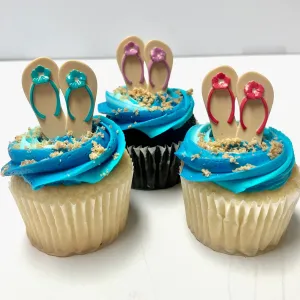 Flip Flops Half Dozen Cupcakes