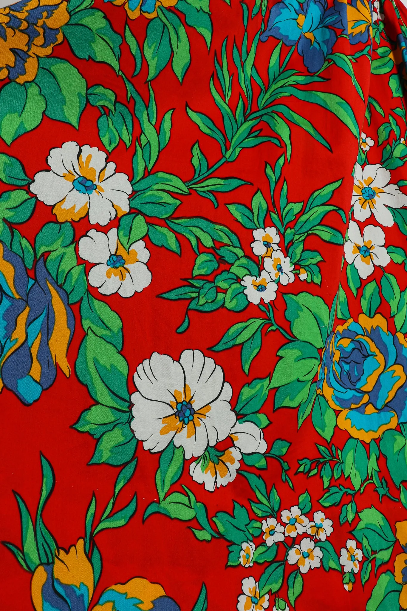 Floral Sateen Wrap Dress