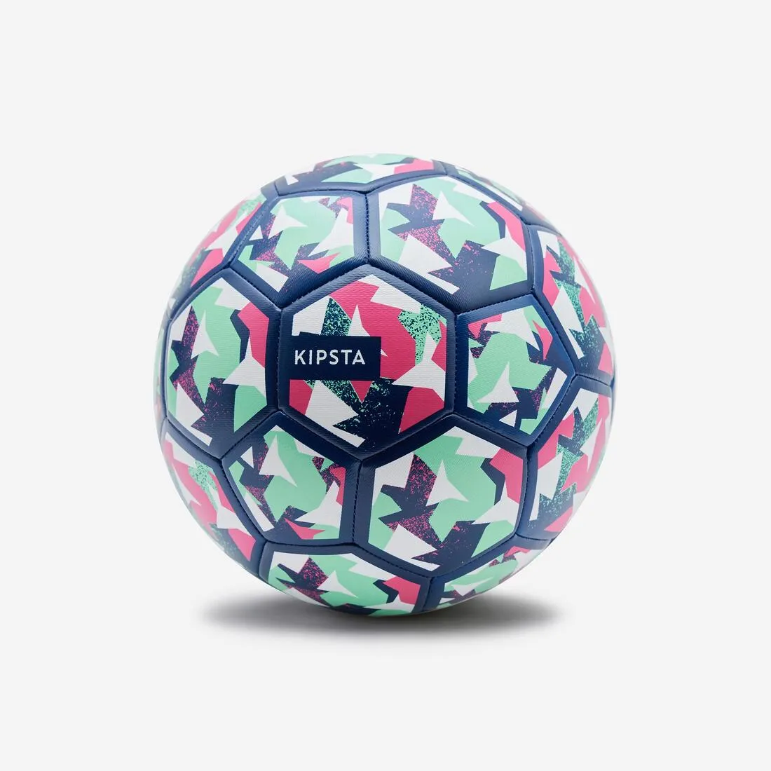 Football Light Learning Ball Size 4 - Blue/Green/Purple