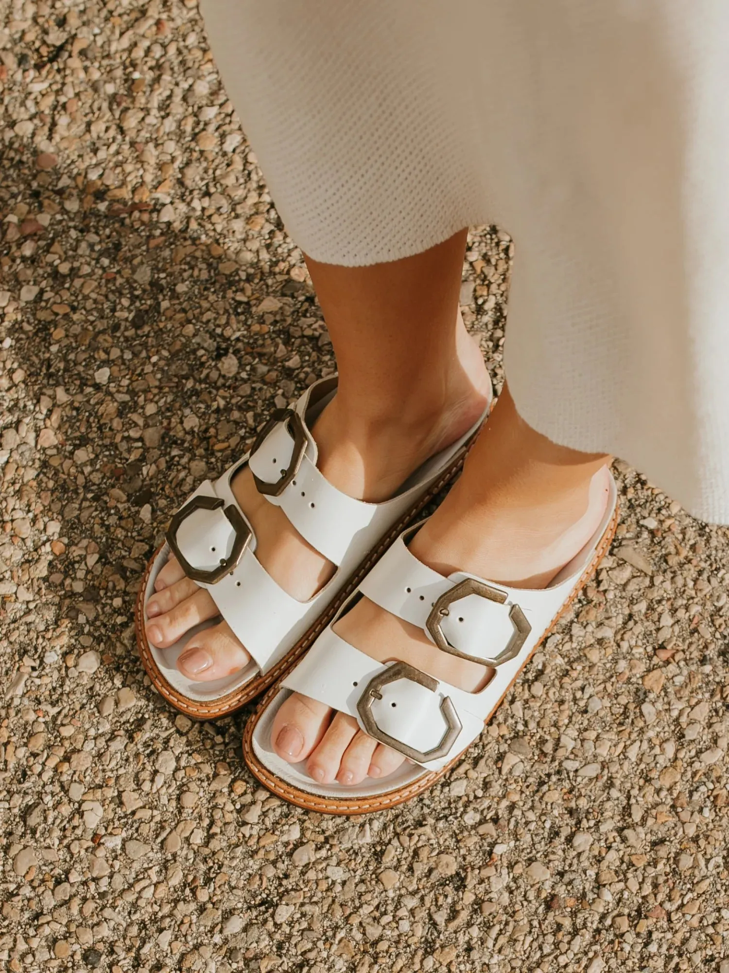 Galia White Sandals