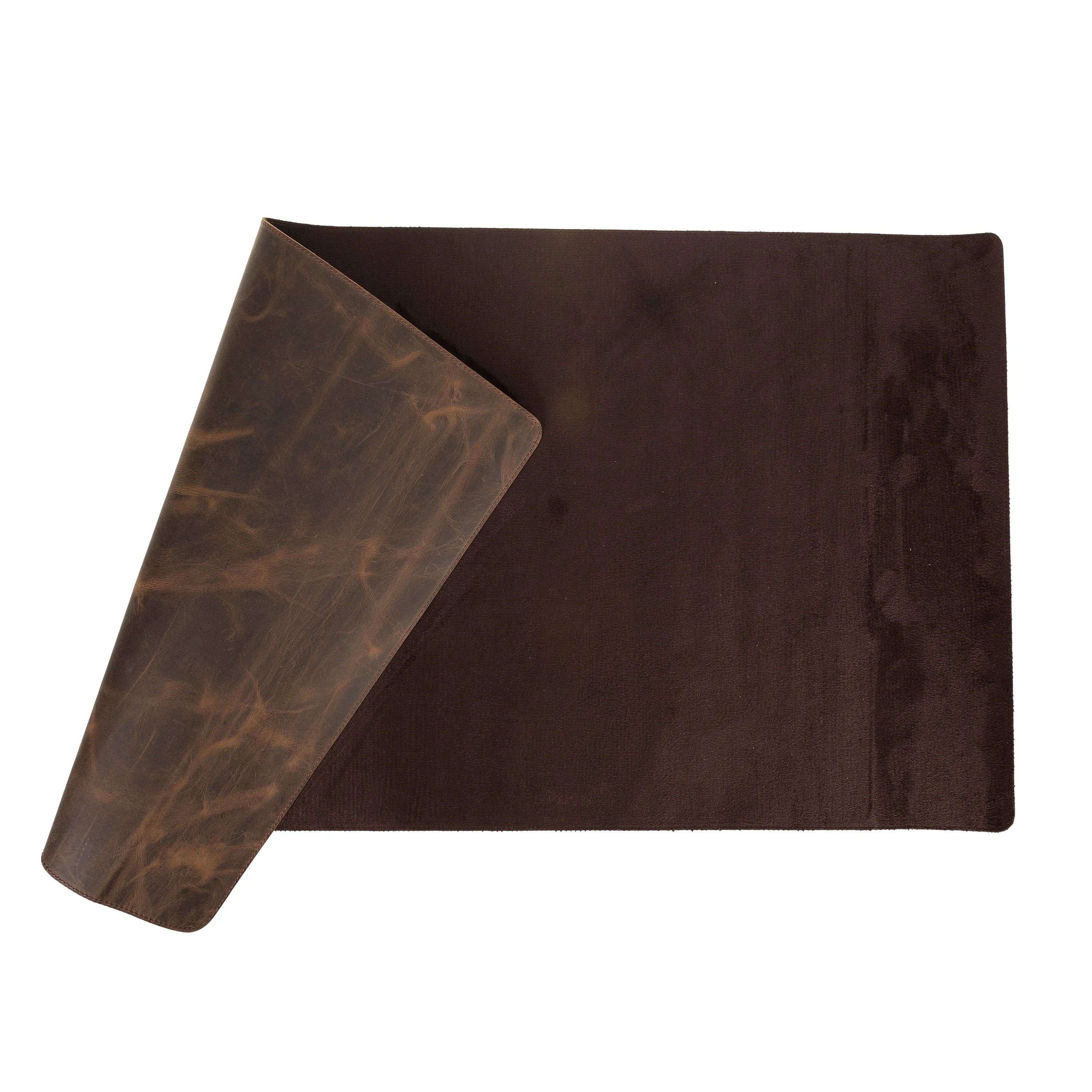 Genuine Dark Brown Leather Deskmat, Computer Pad, Office Desk Pad